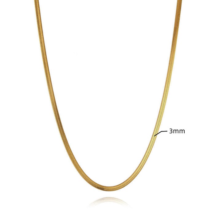 Snake Chain or Flat Liquid Gold Chain