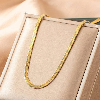 Snake Chain or Flat Liquid Gold Chain