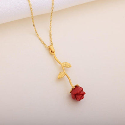 Falling Rose Pendant