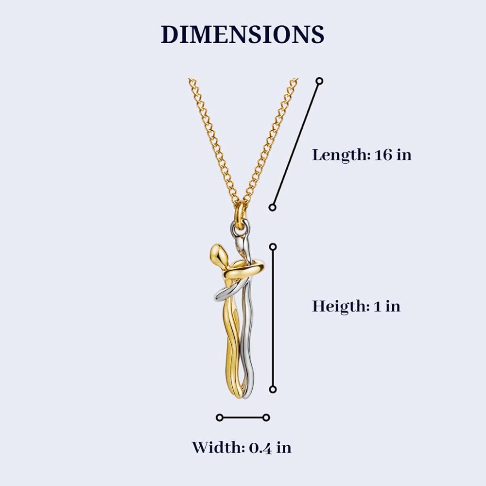 "Couple Hugging Pendant Necklace."