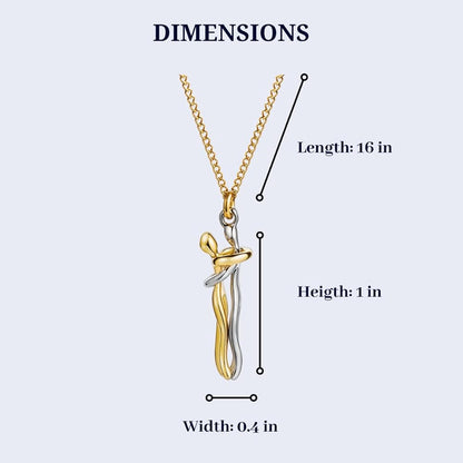 "Couple Hugging Pendant Necklace."