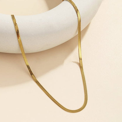 Snake Chain or Flat Liquid Gold Chain