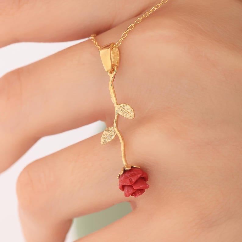 Falling Rose Pendant