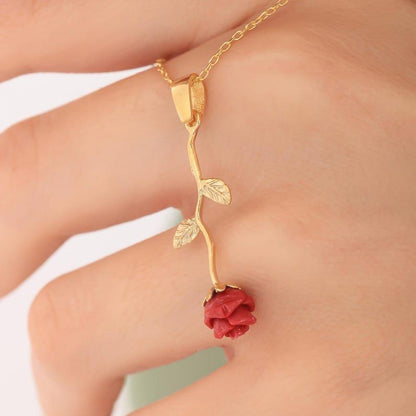 Falling Rose Pendant