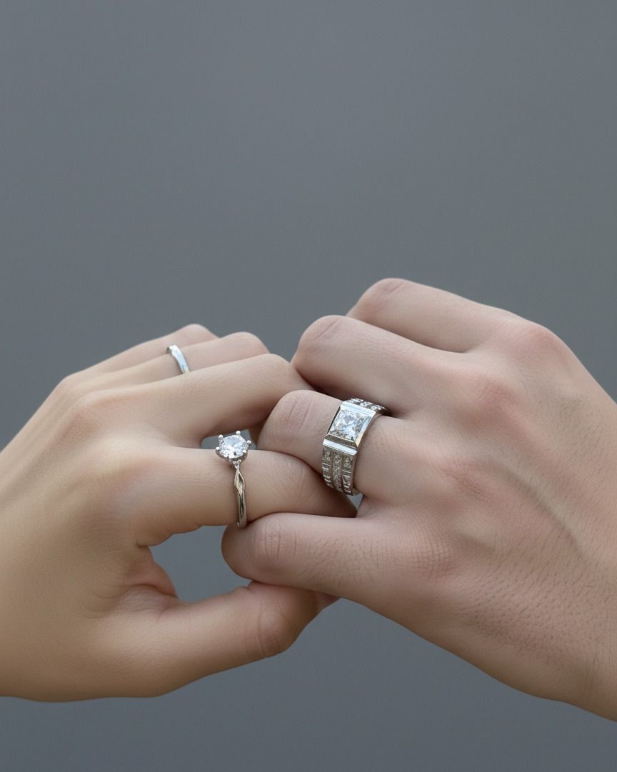 King And Queen Couple Rings