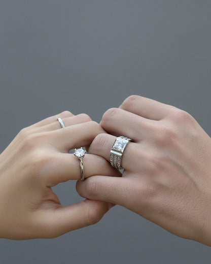 King And Queen Couple Rings