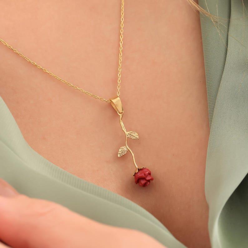 Falling Rose Pendant
