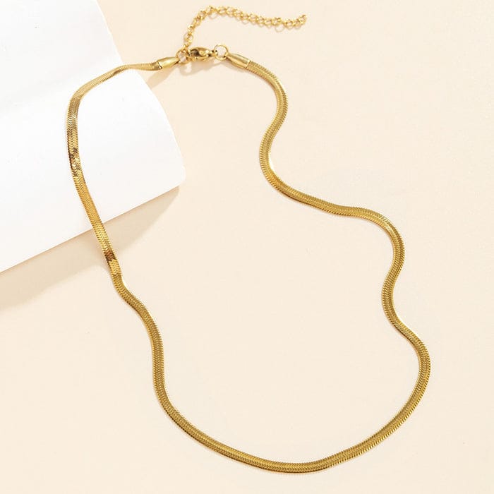 Snake Chain or Flat Liquid Gold Chain