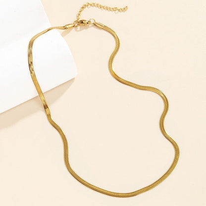 Snake Chain or Flat Liquid Gold Chain