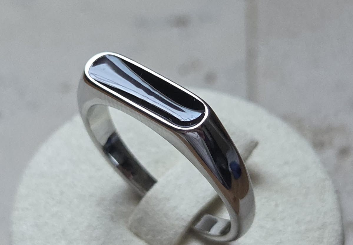 Minimal 24K Gold Plated  Epoxy Ring For Men/Women