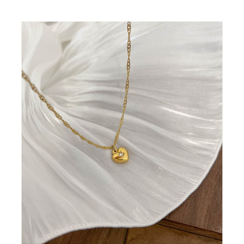 Celestial Heart Gold Twist Necklace