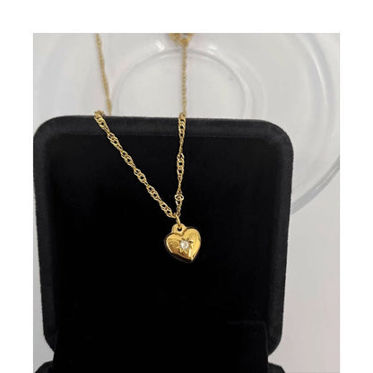 Celestial Heart Gold Twist Necklace