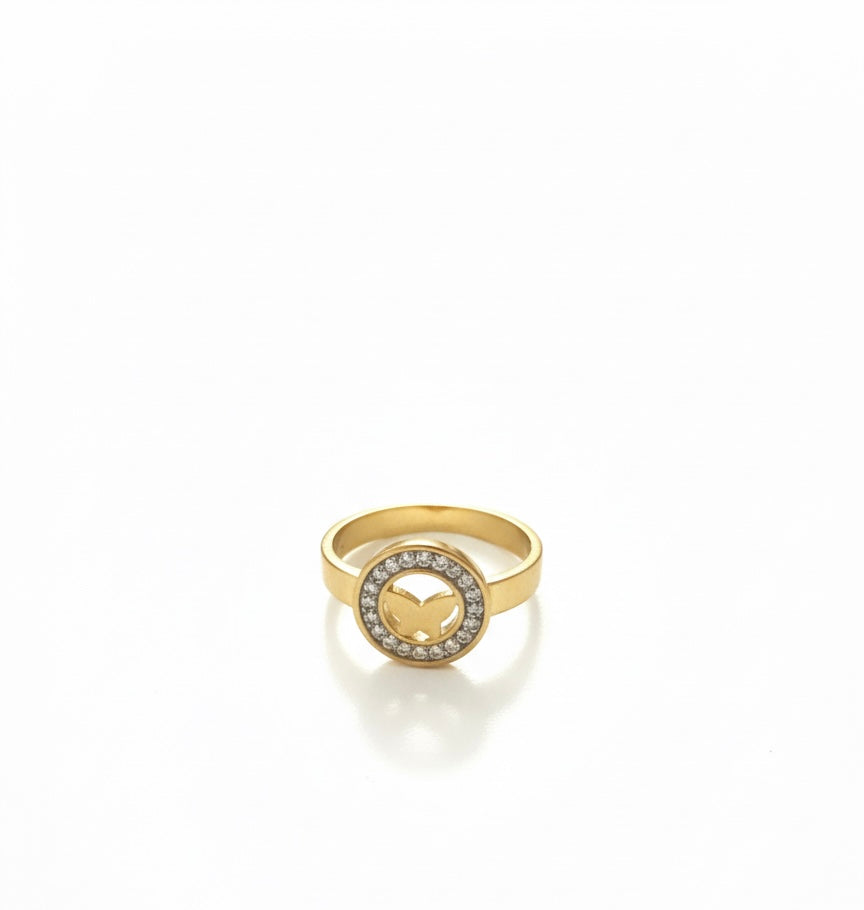 Aura Butterfly Medallion Ring