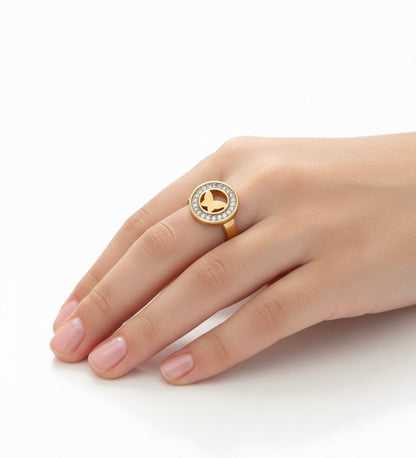 Aura Butterfly Medallion Ring