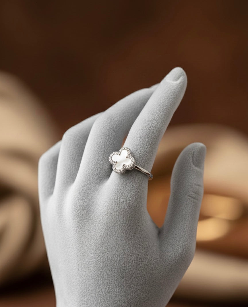 Sweet Style Mother-of-Pearl Cover Ring
