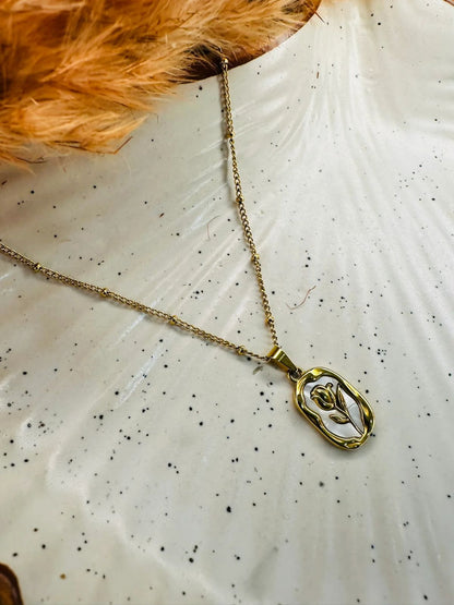 Vintage-Style Aurora Flower Tulip Pendant