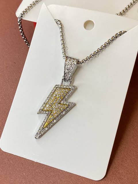 Diamond Ligtining Bolt Necklace