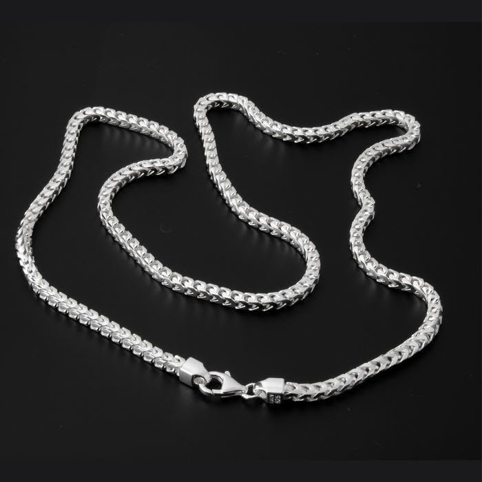 Silver Franco Link Chain Necklace