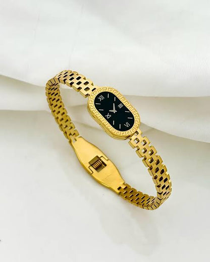 Snake Shape & Noir Watch Dial Handcuff