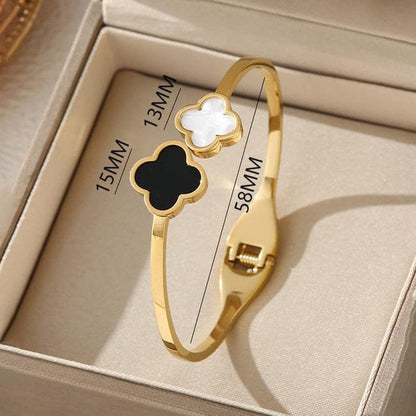 Double Motif Clover Bracelet