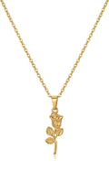 Golden Velvet Rose Anti-Tarnish Necklace