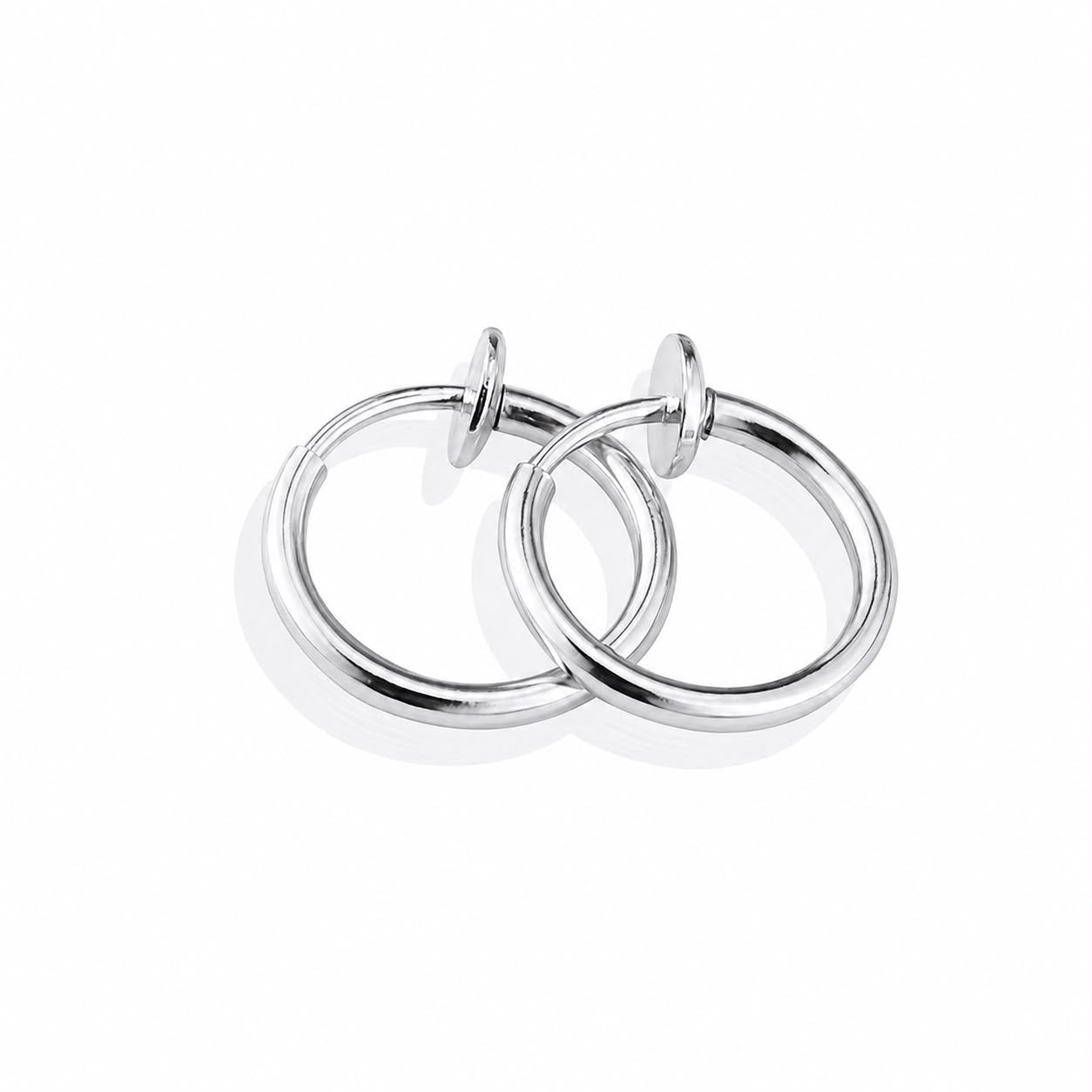 Pair Stailness Steel Spring Men's Earrings