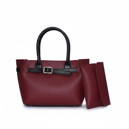 Buckled Belted Tote Bag Set